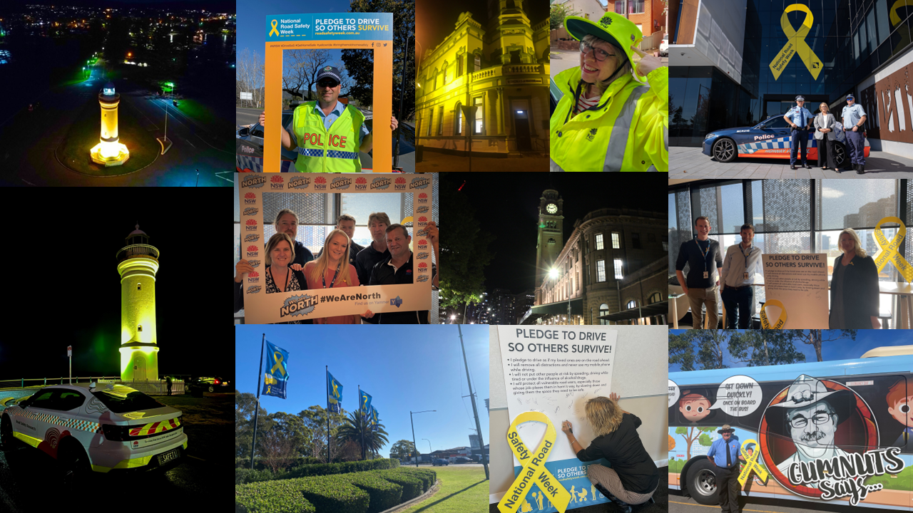 Collage of people undertaking NRSW activities throughout the regions.